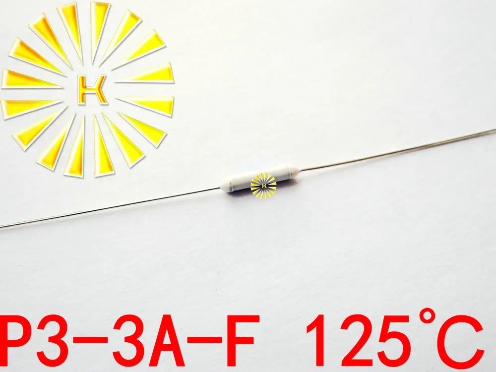 

100% Original P3-3A-F 125 degree Thermal-Links 3A 250V Resistance Temperature Fuse x 500PCS