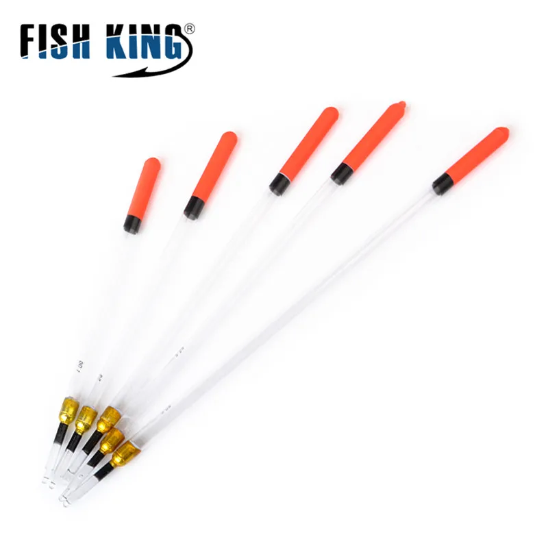 FISH KING 10pcs/lot 1g/1.5g/2g/2.5g/3g Plastic Fishing Float Tube Carp Fishing Accessary Fishing Tackle Mixed Sizes