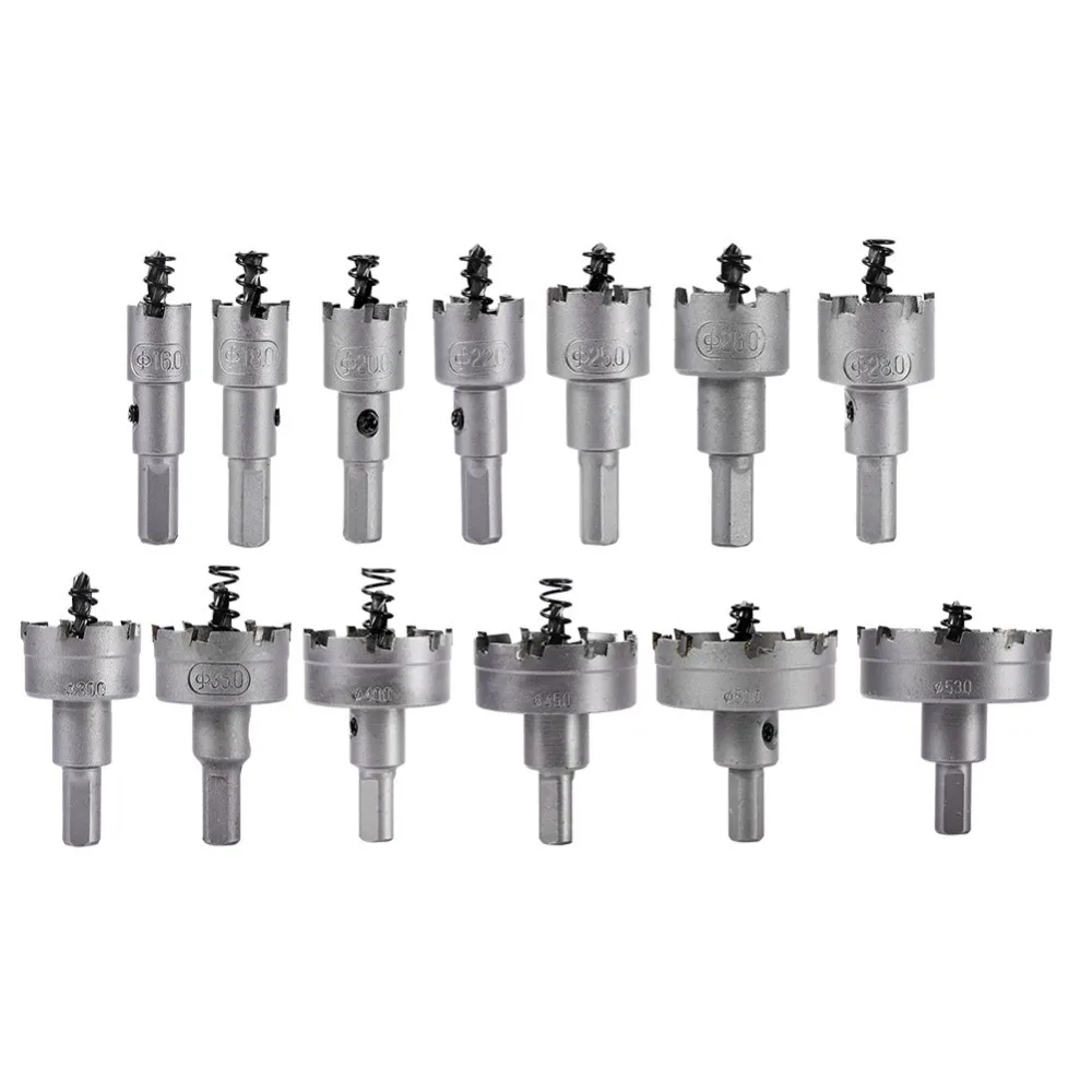 13pc/set of carbide hole opener set Stainless steel hole opener reamer metal take-hole drill