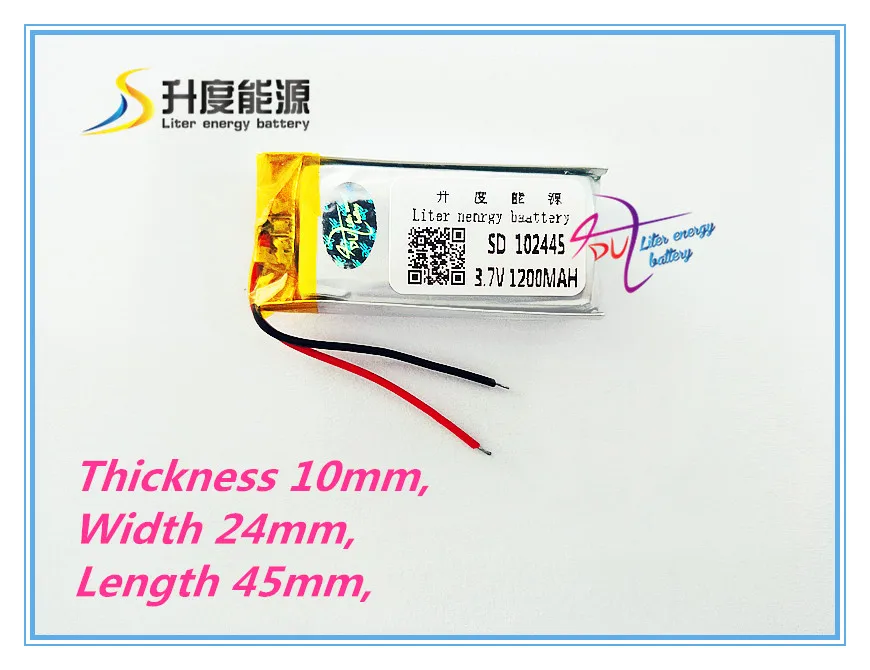 

best battery brand Size 102445 3.7V 1200mah tablet battery with Protection Board For GPS Bluetooth Digital Products Fre