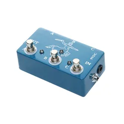 Blue Color Hand Made Triple Effects Loop Pedal- 3 Looper Switcher Box Guitar Pedal