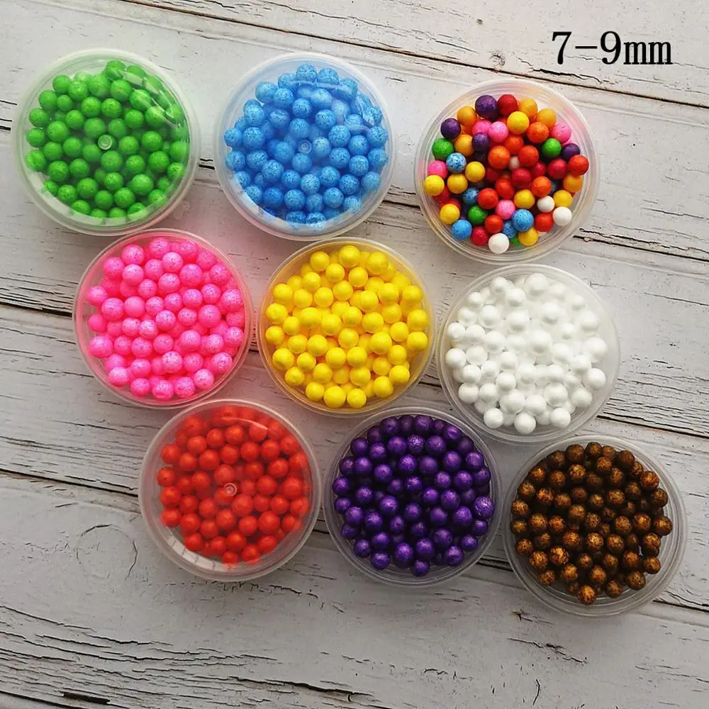 

12 Boxes DIY Snow Mud Particles Accessories Slime Balls Small Tiny Foam Beads For Floam Filler For DIY Supplies