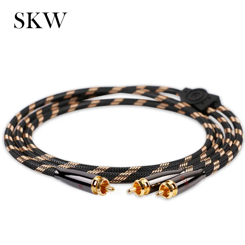 SKW Audio Cable 1 RCA To 2 RCA 1M 1.5M 2M 3M 5M For Home Theater DVD Amplifier Multimedia MP3 / MP4 Player Speaker