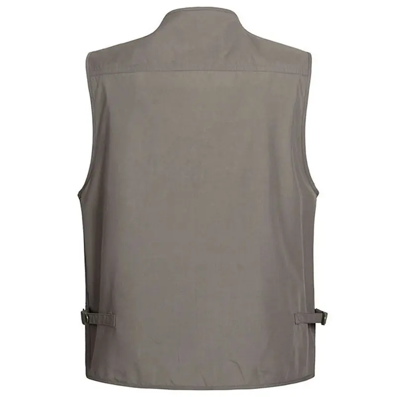 6 Colors Large Size Quick-Drying Work Vest Mens Fishing Camping Sleeveless Jacket Outdoor Male Waistcoats with Many Multi Pocket