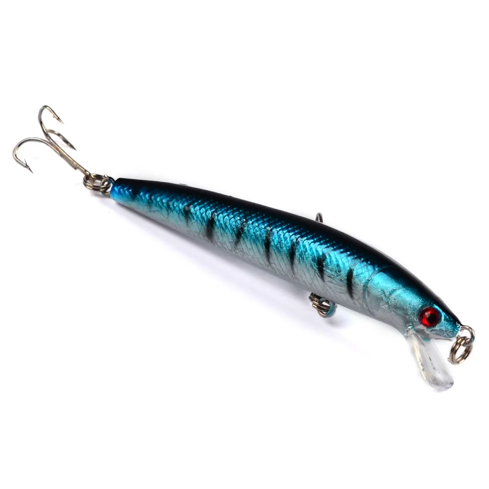 HiUmi 1PC Hard Fishing Lure Lure Bait Tight Wobble Slow Floating 8.5g 9.5cm With Three Hooks Minow Lure Random colors