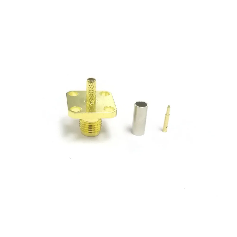 10 PC Novo RF Conector SMA Conector do Fio do Friso Jack Flange de Montagem Em Painel Para RG316 Atacado