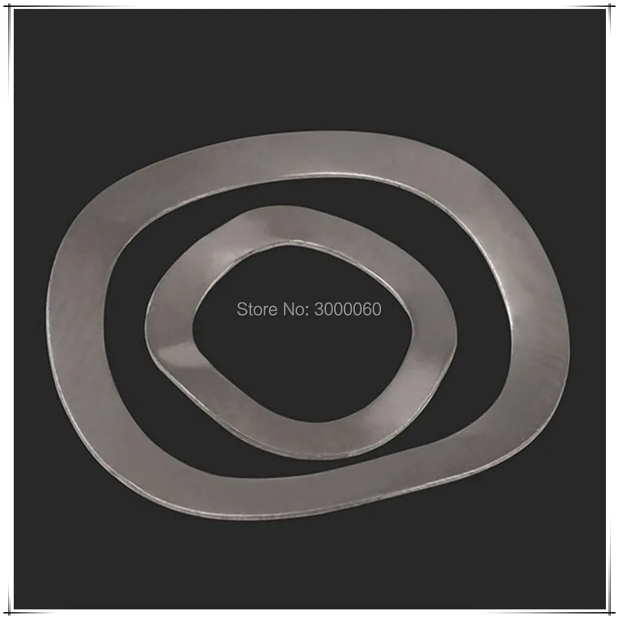 Imagem -06 - Arruela de Pressão da Onda 100 Peças Lote M23 Aço Inoxidável id 23 mm od 29 mm h 0.3 mm de 304 ss