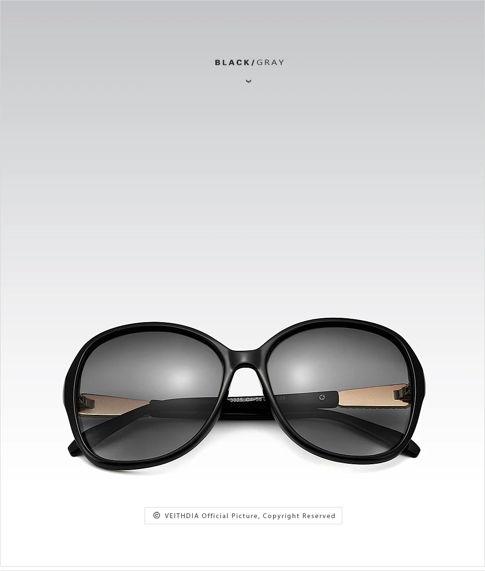 Veithdia retro mode sonnenbrille polarisiert uv400 luxus damen vintage designer frauen sonnenbrillen brillen für frauen v3025 – Detail 10