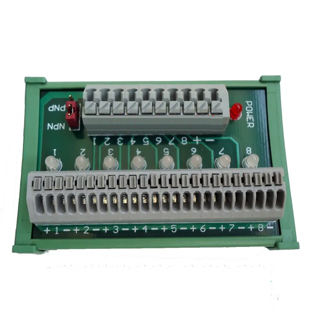 PLC Sensor Distribution Terminal Block Board DIN Rail Compatible with 2- wire & 3-wire Distance Sensor