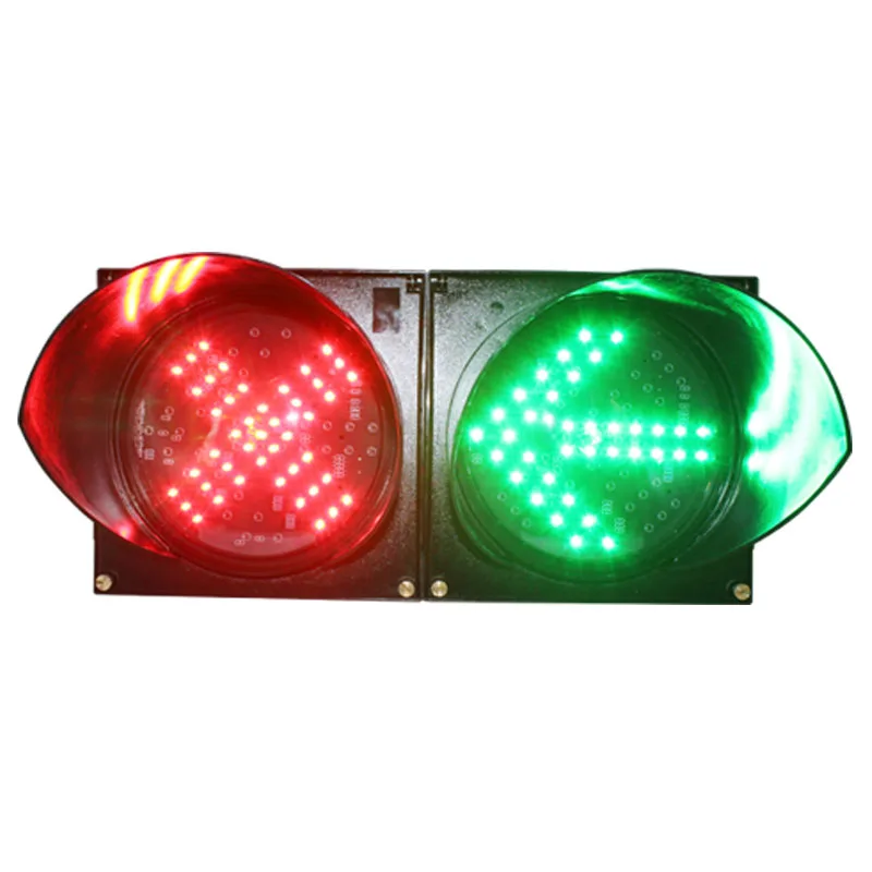 

AC85-265V new design PC housing 200mm red cross green arrow LED traffic signal light for sale