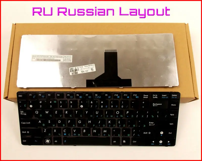 New Keyboard RU Russian Version for ASUS X42DE X42JE X42JV X42DQ P42Z P42J P43 P43S P43SJ N43EI N43E Laptop WITH BLACK FRAME