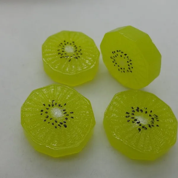 10pcs 20mm cute resin kiwi fruit slice for DIY candy food decoratio accessories