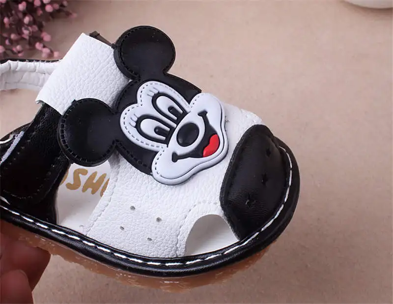 new Disney cartoon mickey summer girls anti-kick boy called shoes soft leather baby toddler Princess shoes