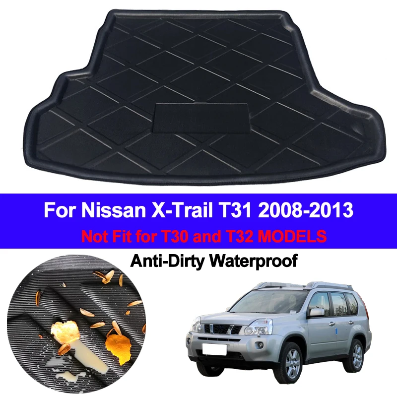 Car Rear Boot Cargo Liner Tray Trunk Luggage Floor Mats Carpets Pad For Nissan X-Trial Xtrail T31 2008 2009 2010 2011 2012 2013