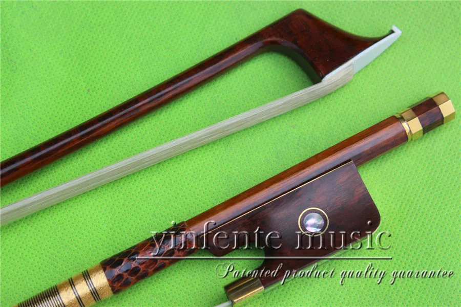 

NG-87 # one cello bow Snakewood Round Stick French Style Parisian Eyes 4/4 New