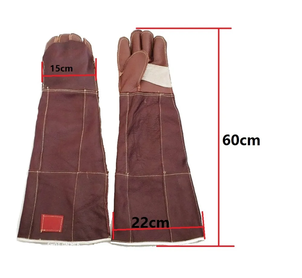 New Anti Bite Gloves 60cm Safety Long Gloves Plus Thick Catch Animal Like Dog,Cat,Reptile,Snake Pets Training Feeding Gloves