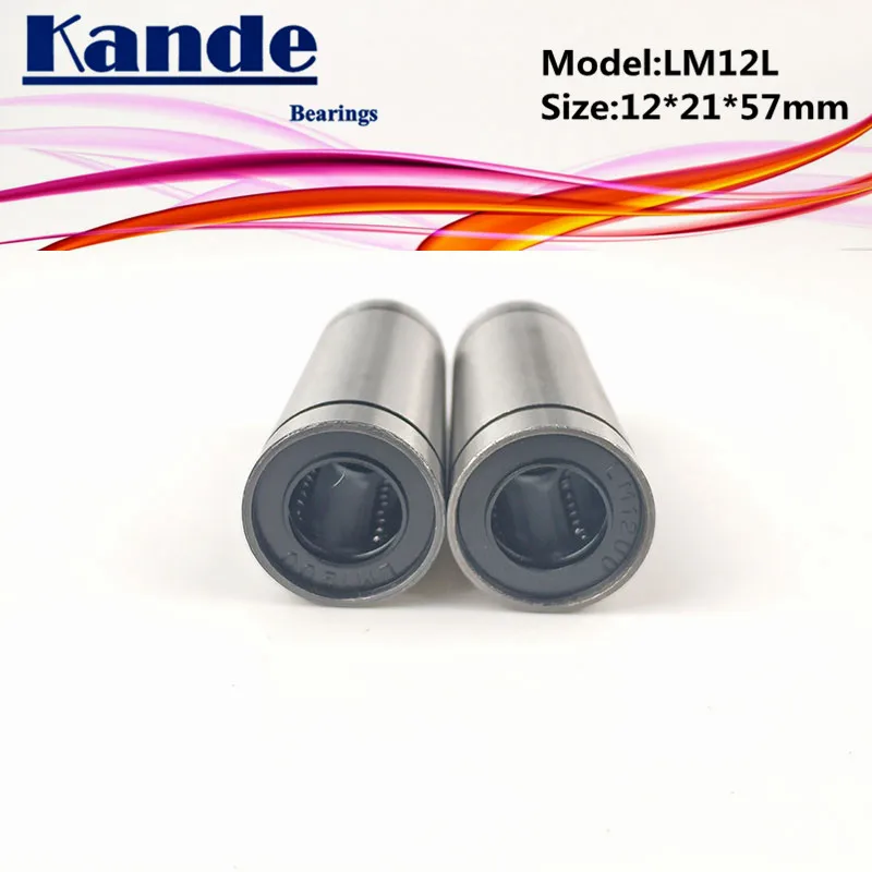 

lml Kande Bearings High quality 2pcs LM12LUU LM12L LM12L UU LM12LUU 12*21*57mm Extended Linear Bearing LML