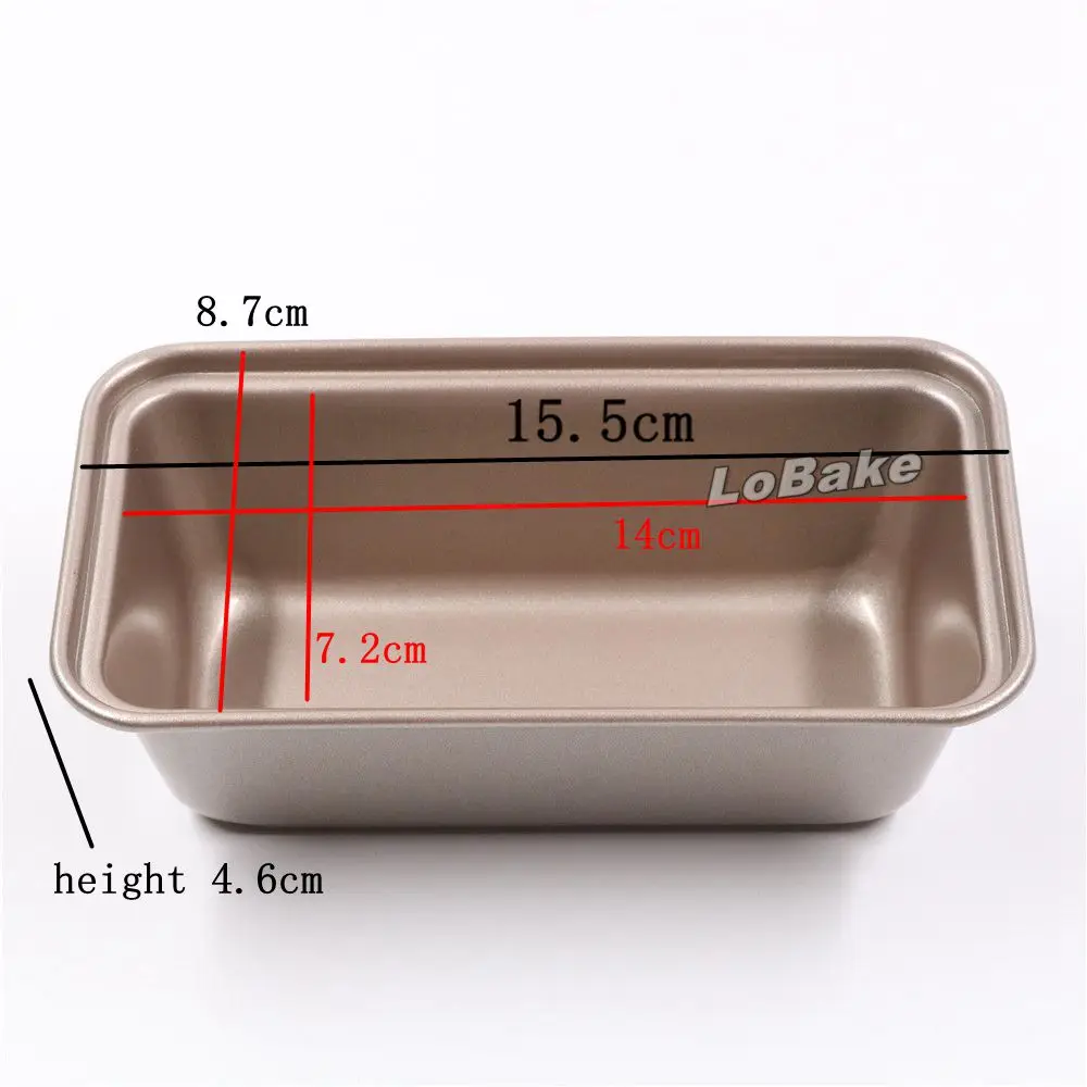 (2pcs/lot) Small size nonstick metal oblong shape toast mold cake toaster candy bread box molds maker for kitchen accessories