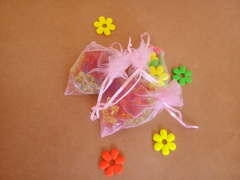 20*30cm 100pcs Organza Bag Pink Drawstring bag jewelry packaging bags for tea/gift/food/candy small transparent Yarn bag