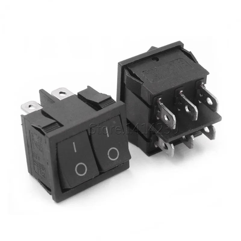 1PC KCD5 21x24mm 21*24mm Rocker Switches Kit 4 Pin 6Pin 2 Position 3 Position 6A/12A 250VAC ON-OFF ON-OFF-ON