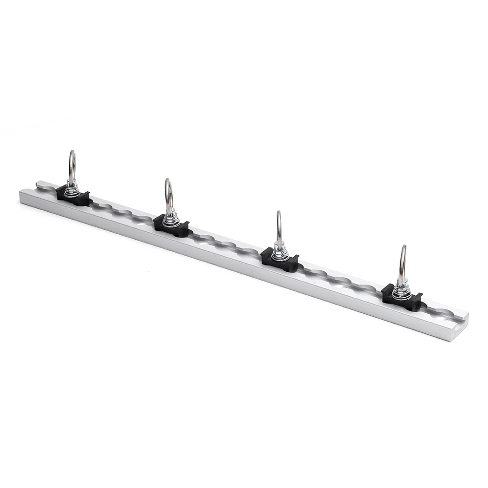 50CM L-Track Airline Rail with Single Stud Fitting Tie Down Anchor Quick Release Ring Spring Bolt Airline Track 19.6Inches