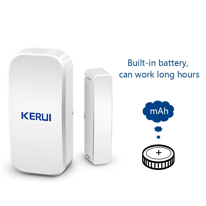 KERUI-Sensor Magnético Porta Sem Fio, Detector de Toque, Painel do Teclado, GSM, PSTN, Segurança Doméstica, Sistema de Alarme por Voz Anti-roubo