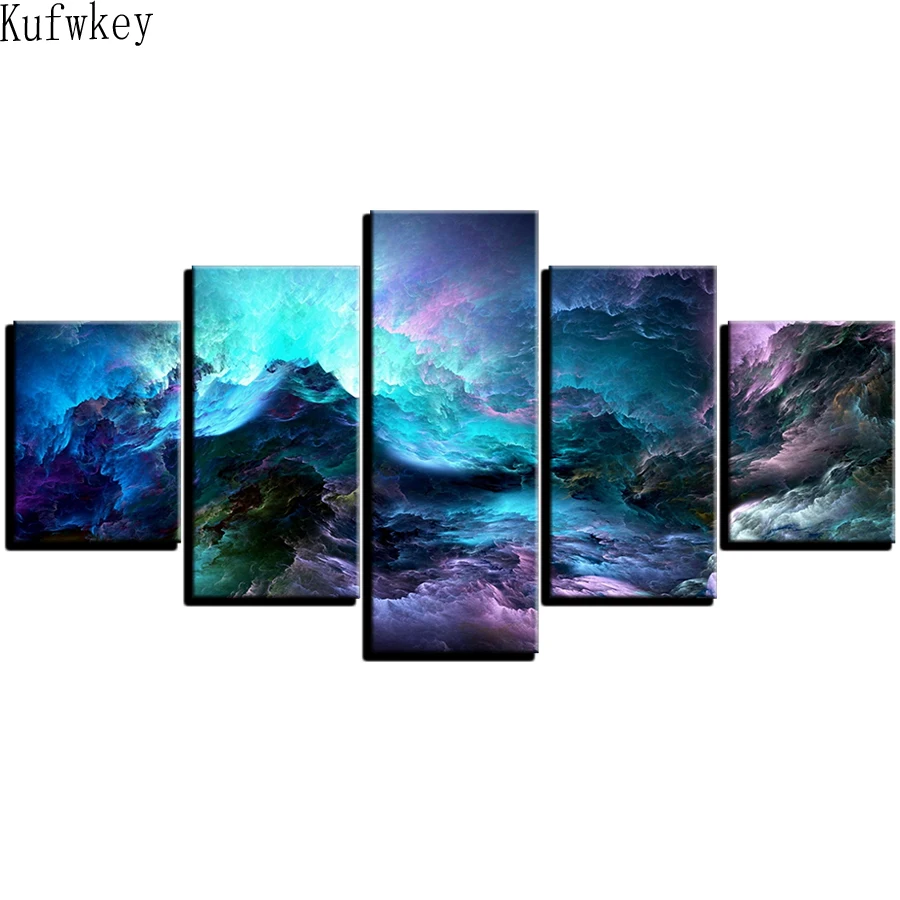 

Full square 5d diy Diamond Painting,Abstract Psychedelic Nebula Space,embroidery,3d diamond,Mosaic pattern 5pcs