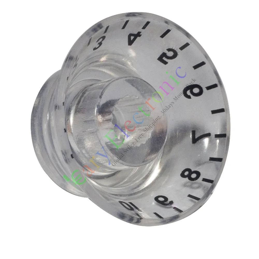 Vente en gros et au détail 10 pc 26mm pédale supérieure jupe bouton blanc tube de guitare ampli Volume tonalité pièces audio livraison gratuite