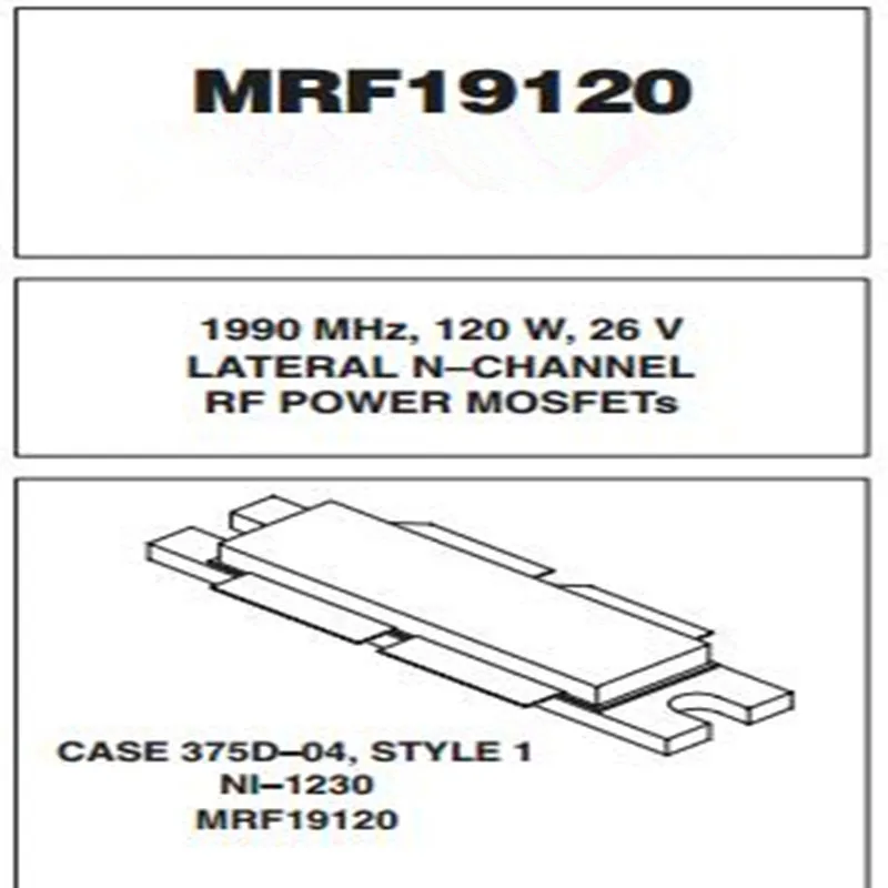 100%Original: MRF19120 PRF19120 MRF19120R6 PRF19120R6 [ CASE 375D-04 / NI-1230 ] - High-quality original transistor