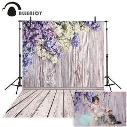 Allenjoy photography backdrop Wedding flower wood wall floor spring background photo studio shoot prop baby photophone photocall