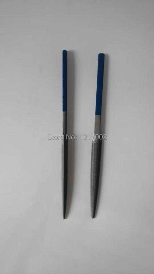 2pc/lot GH262-1 blue triangle handle files, goldsmith Tool,gold silver jewelry engraving burnishing cleaning files