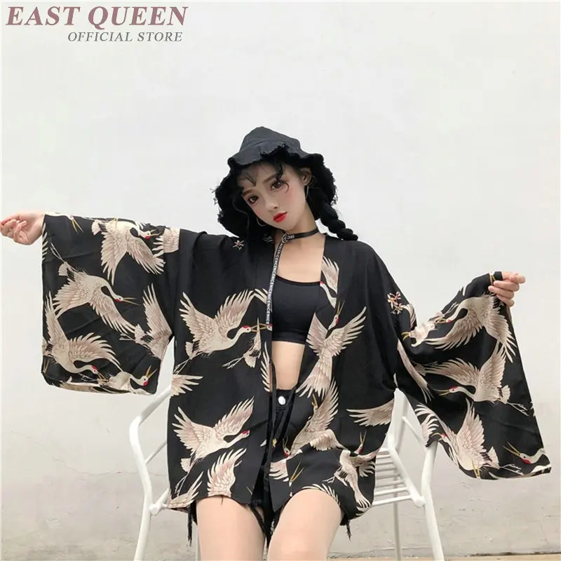 

Traditional Kimono clothing for women 2018 Japanese yakata high quality female costumes full sleeve loose women clothes DD957 L