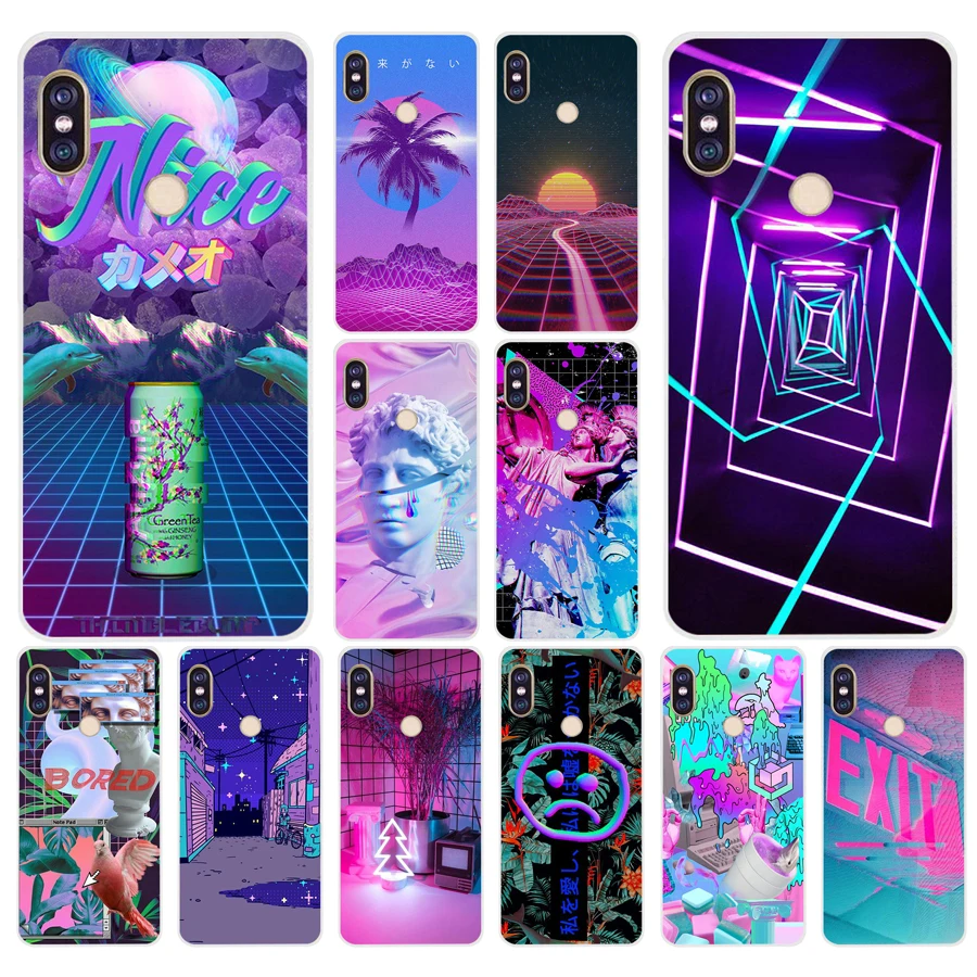 179FG Vaporwave Aesthetics  Soft Silicone Tpu Cover phone Case for xiaomi redmi 5A 8 8A 5Plus note 5 5A 8 8t Pro