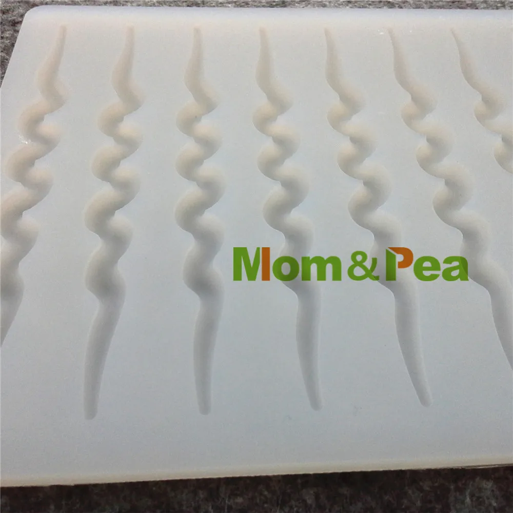 Mom&Pea CX067 High Quality Curved Needle Shaped Silicone Mold Chocolate Mold Cake Decoration