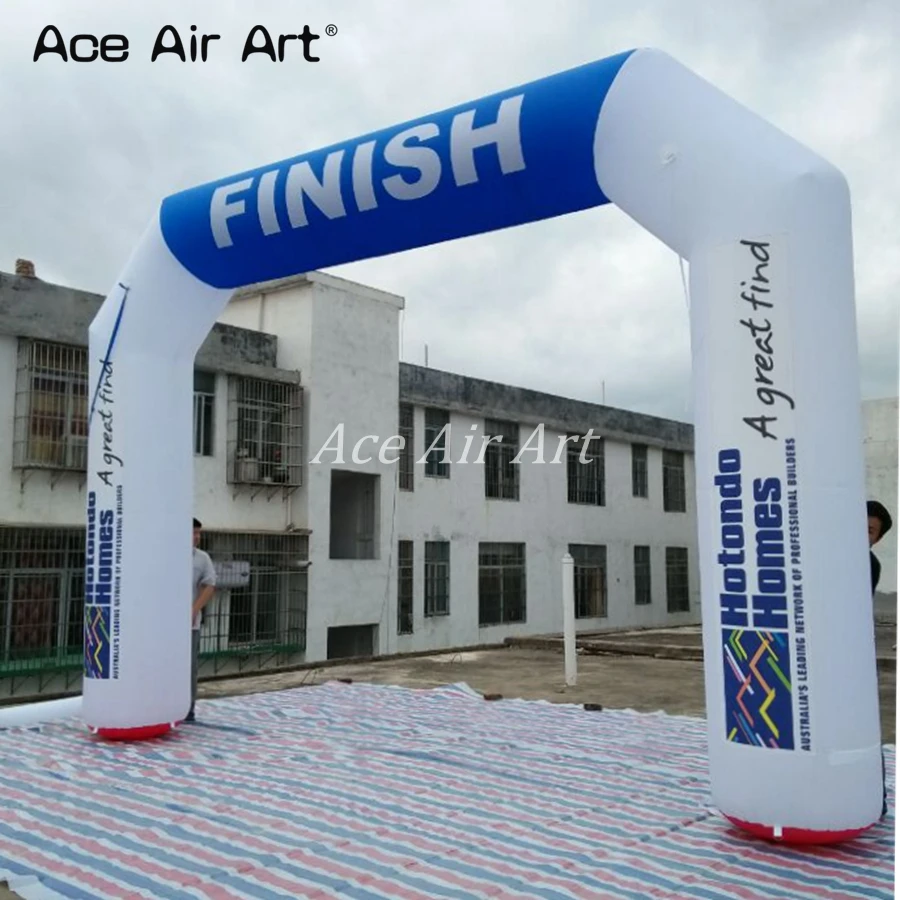 

5.5m Lx4m W Custom White and Blue Inflatable Arch Archway Entrance for Sports Gates Advertisement