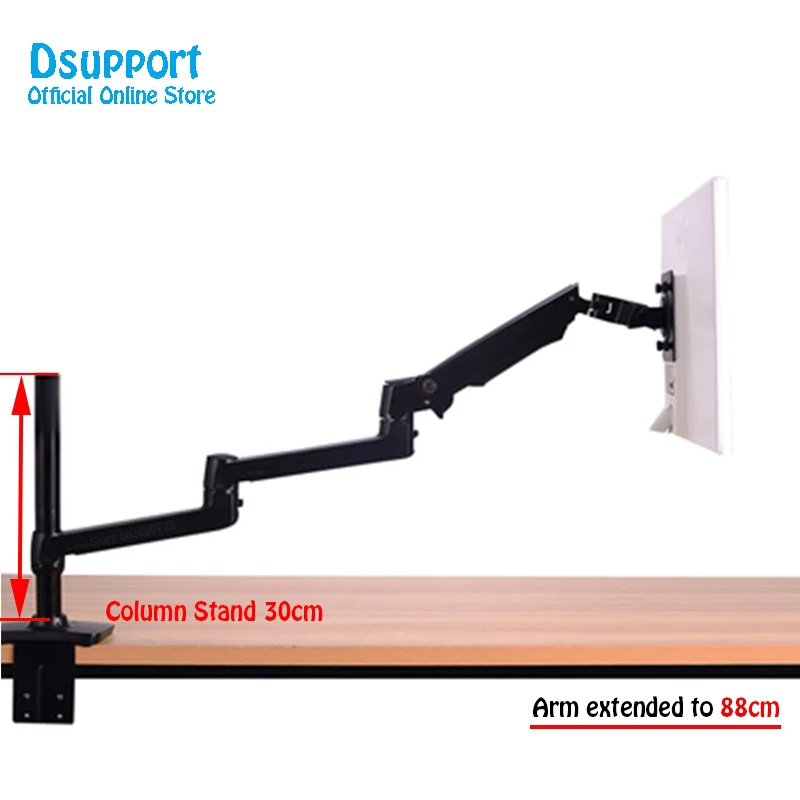 XSJ8013C-300 Aluminum Full Motion Free Lifting Ultra Long Arm 10-32 inch LED LCD Monitor Holder Lengthen Monitor Mount Bracket