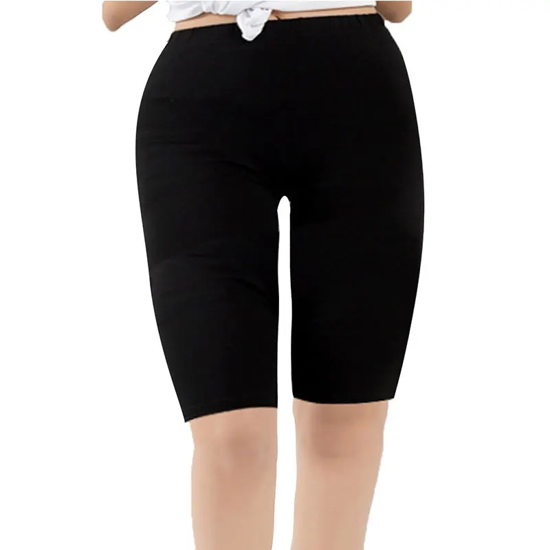 AZUE Modale delle Donne Brevi Ghette di Base Più Il Formato Leggings Liscia di Alta Elasticità di Lunghezza Del Ginocchio Korte Leggings Per Le Donne