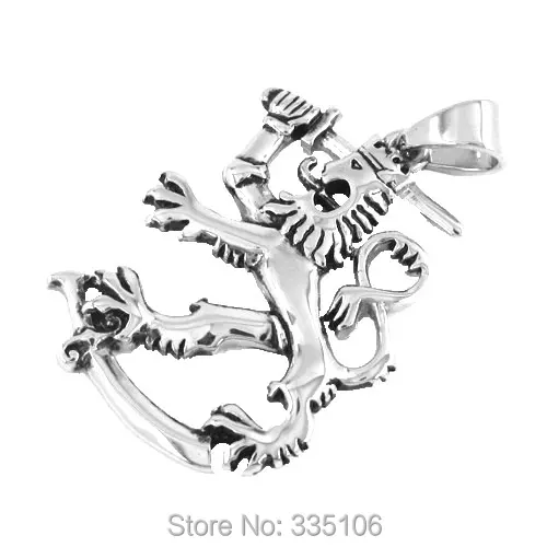 

Free shipping! Finland Leijona Lion Pendant Stainless Steel Jewelry Classic Lion knight Pendant Wholesale SWP0072M 30*42mm