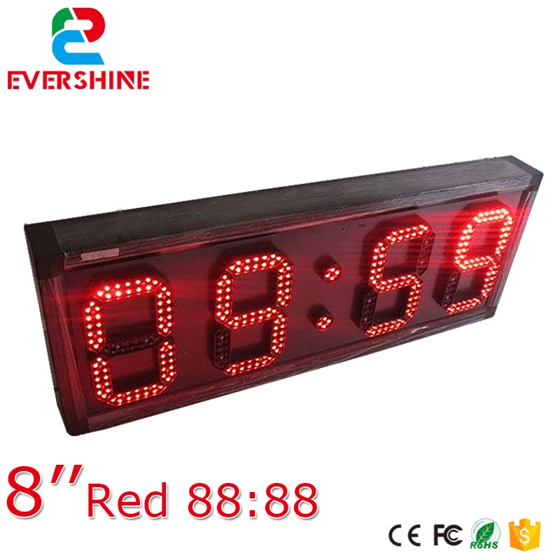 

led digital screens led time display board 8'' red suspension type led countdown timer billboard display