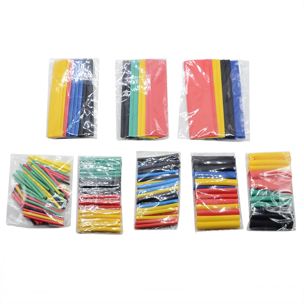 164pcs Set Polyolefin Shrinking Assorted Heat Shrink Tube Wire Cable Insulated Sleeving Tubing Set