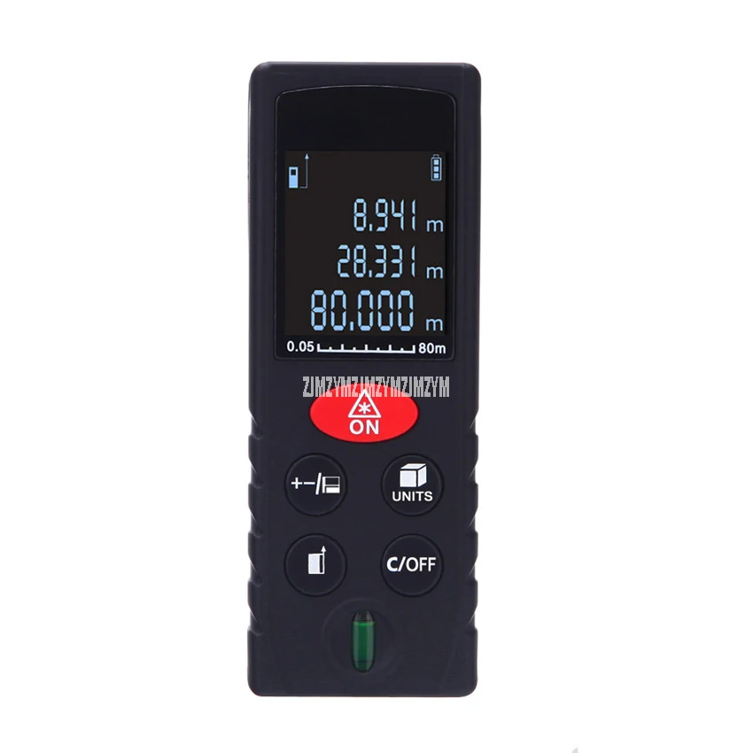 D80 80M Handheld Rangefinder Laser Distance Meter Digital Laser Range Finder Laser Tape Meter Area/Volume Measure Ruler Tool