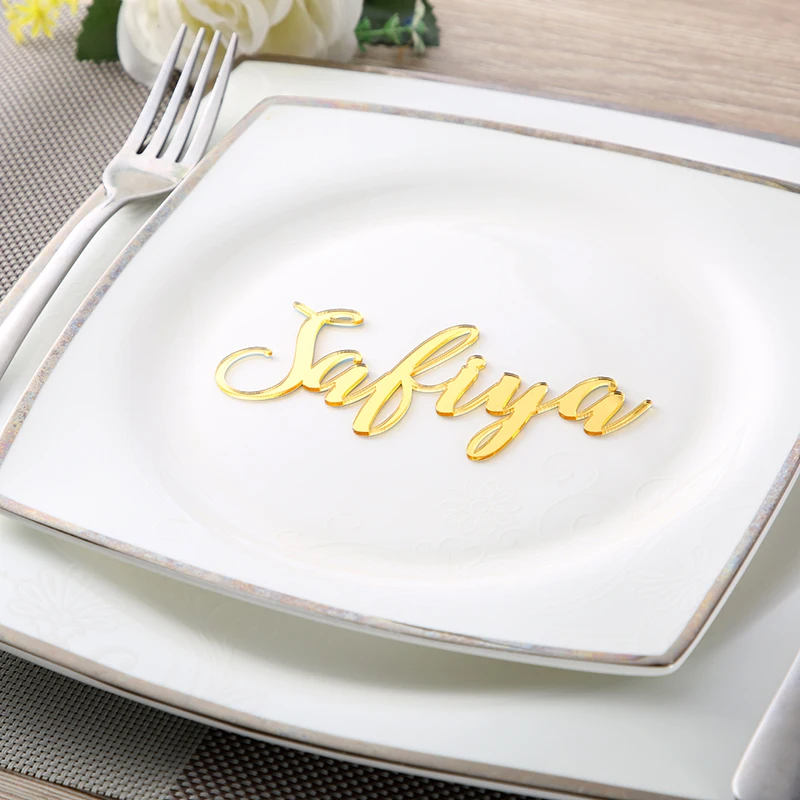 Personalizado Cartões De Lugar De Madeira, Coloque Configurações, personalizado Nome Do Convidado Tags, Decoração Da Mesa Do Casamento, Decoração Do