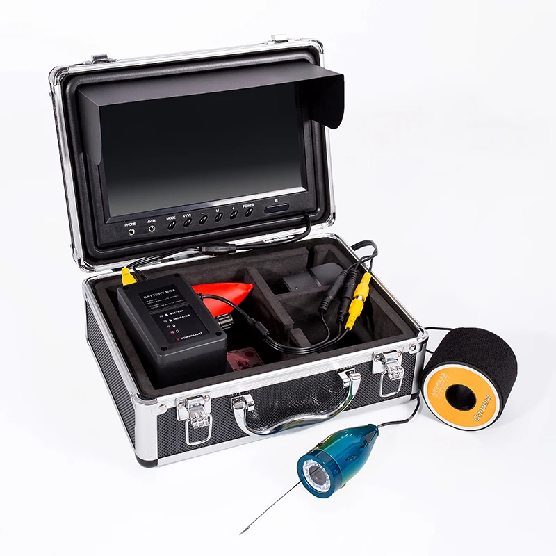 9" Color LCD HD 1000TVL Waterproof 15M Cable 4000mAh Rechargeable Battery Fish Finder Underwater Fishing Camera