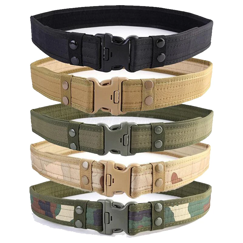 Outdoor Security Tactical Belt Durable Waistband Combat Gear Adjustable Heavy Duty Police Military Equipment Accessories