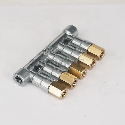 

5-ходовой алюминиевый вход M10x1 выход M8x1 масляный поршневой распределительный блок для централизованной системы смазки