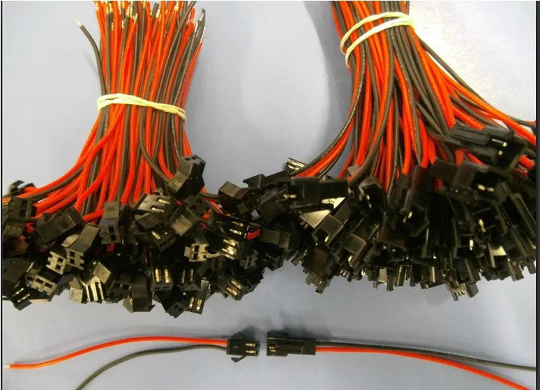 

200pcs ( 100pair ) led strip Connector 2pin 15cm Wire for Male/female Led Lamp Driver cable NEW