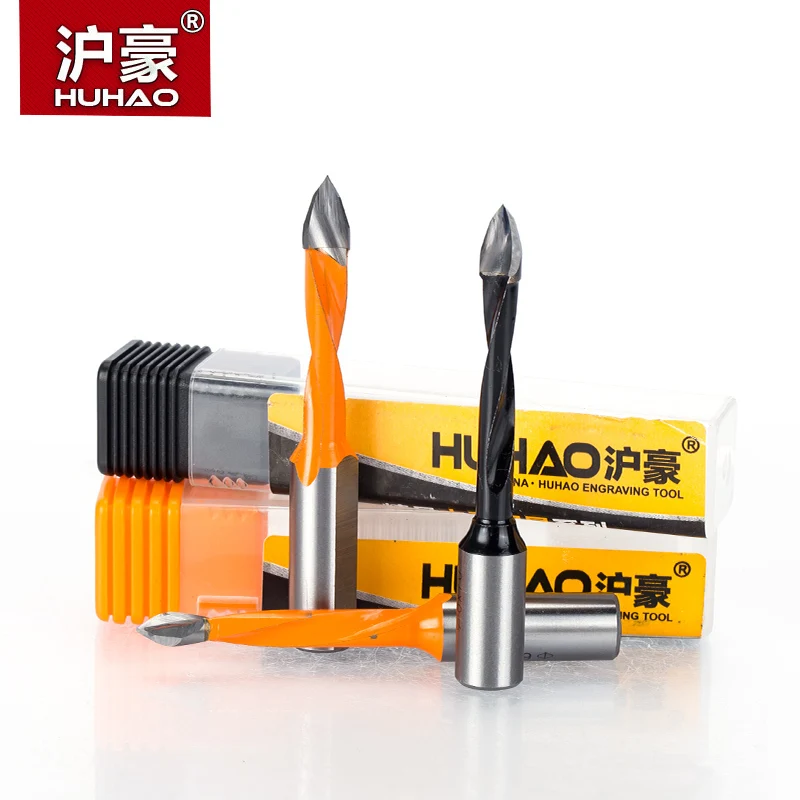 HUHAO 1pc Woodworking Drill Bits Overlength 70mm  Dia. 5-10mm  Router Bit for Making Hole of Wood Carbide Drilling