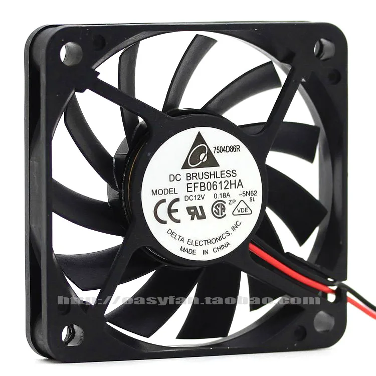 

brand new DELTA 6CM EFB0612HA 6010 12V 0.18A high air volume Ultra thin cooling fan