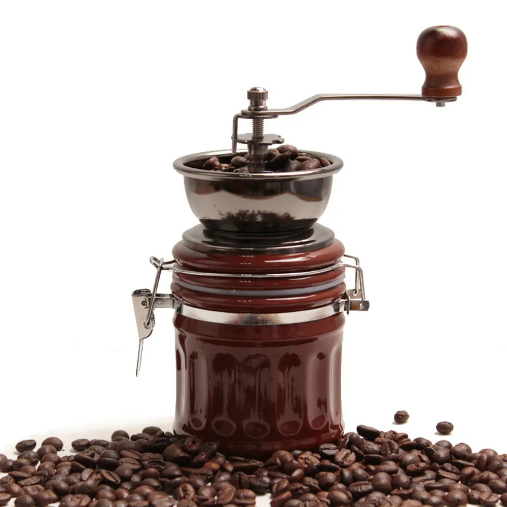 

Handmade Handy Manual Spice Coffee Bean Pepper Grinder Mill Stainless Steel Grinder with Ceramic Core Coffee maker