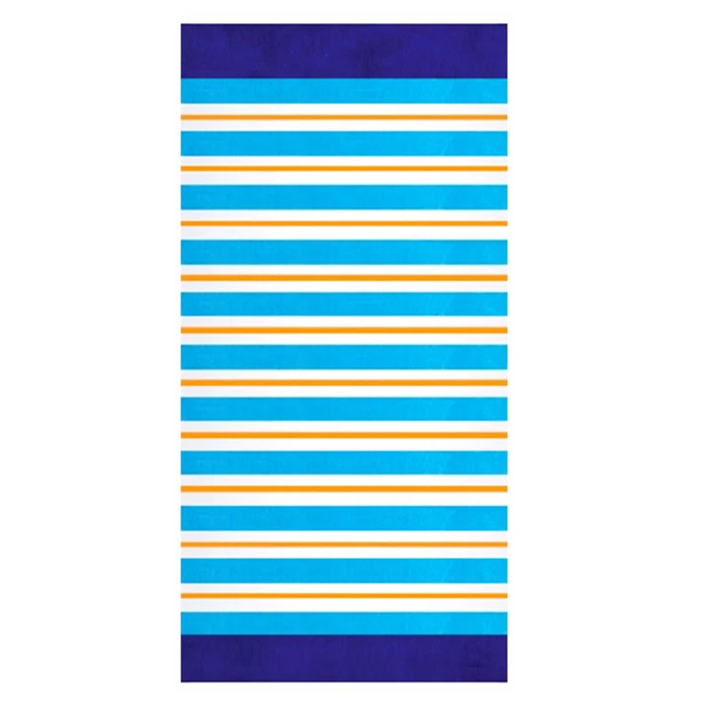 

Elegant Simple Navy Blue Aqua Horizontal Stripes Beach Towels for Adult Simple Vibrant Large Striped Sport Gym Towels Geometric